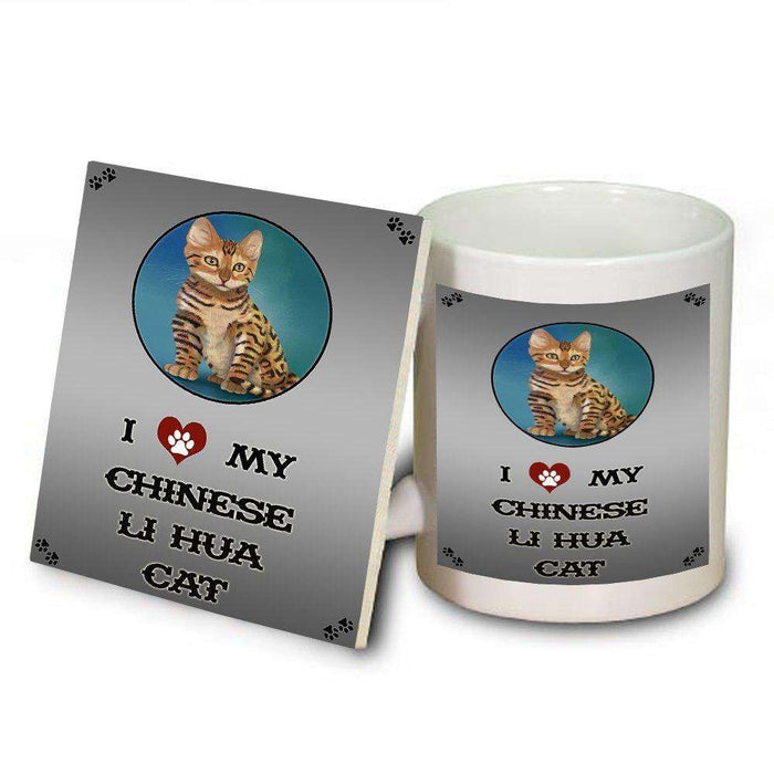 I Love My Chinese Li Hua Kitten Cat Mug and Coaster Set