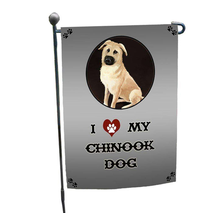 I Love My Chinook Dog Garden Flag