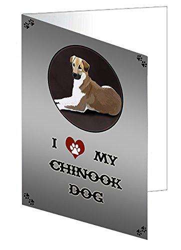 I love My Chinook Dog Handmade Artwork Assorted Pets Greeting Cards and Note Cards with Envelopes for All Occasions and Holiday Seasons