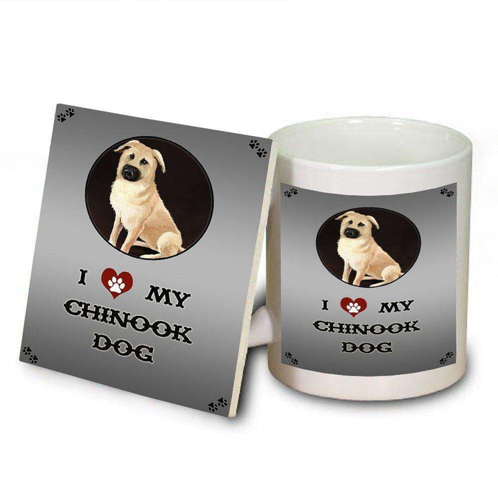 I Love My Chinook Dog Mug and Coaster Set