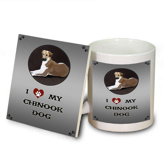 I Love My Chinook Dog Mug and Coaster Set