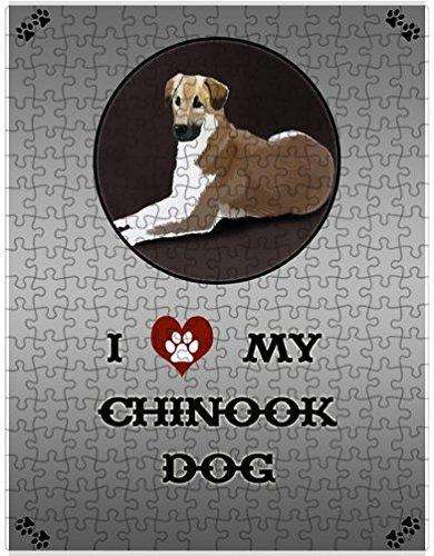 I Love My Chinook Dog Puzzle with Photo Tin