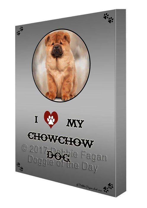 I Love My Chow Chow Dog Canvas Wall Art D269