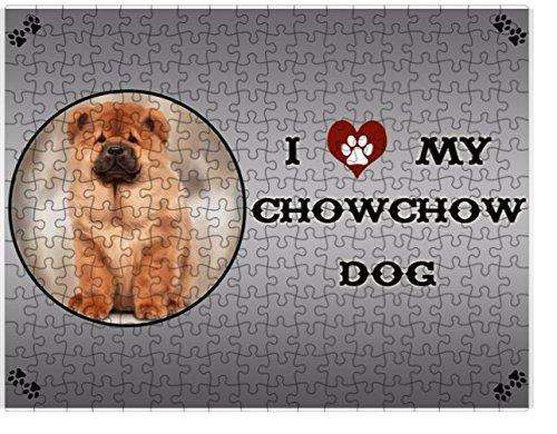 I Love My Chow Chow Dog Puzzle with Photo Tin