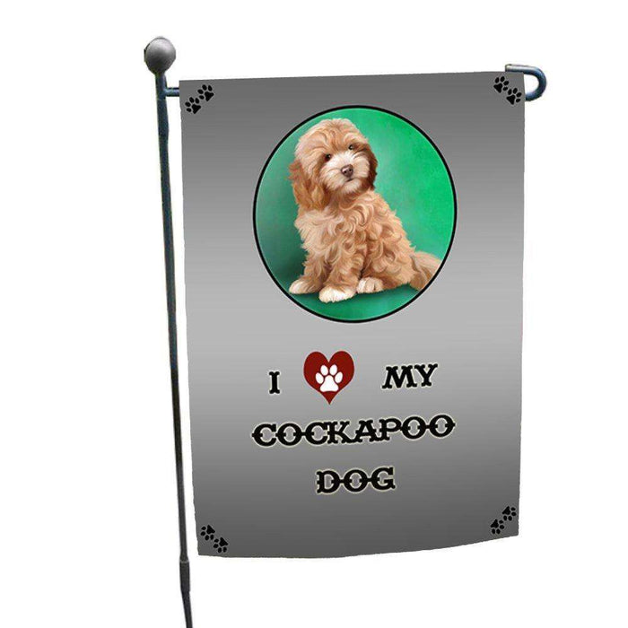 I Love My Cockapoo Dog Garden Flag