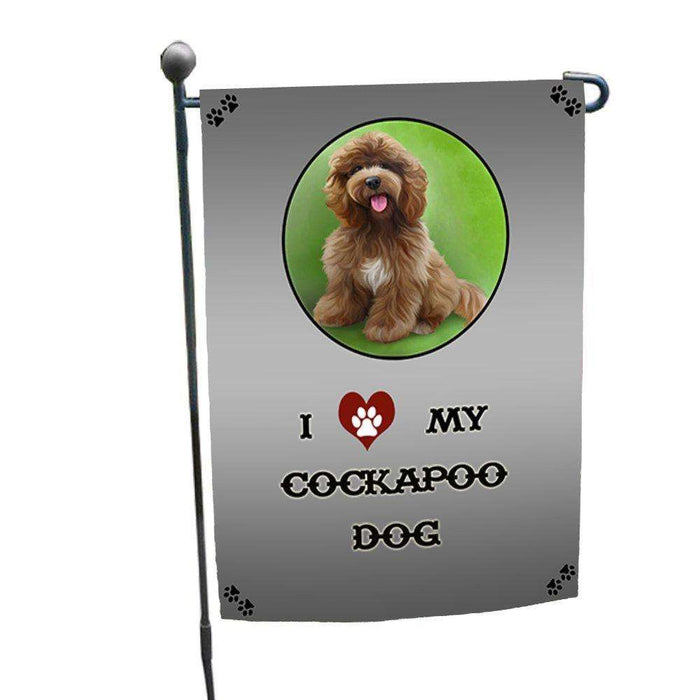 I Love My Cockapoo Dog Garden Flag