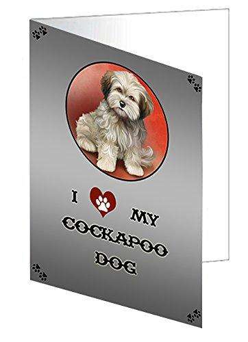 I love My Cockapoo Dog Handmade Artwork Assorted Pets Greeting Cards and Note Cards with Envelopes for All Occasions and Holiday Seasons