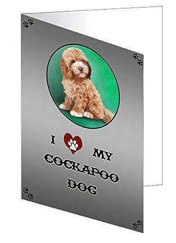 I love My Cockapoo Dog Handmade Artwork Assorted Pets Greeting Cards and Note Cards with Envelopes for All Occasions and Holiday Seasons