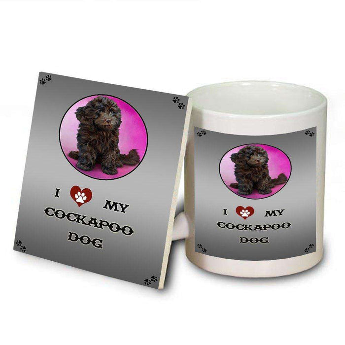 I Love My Cockapoo Dog Mug and Coaster Set