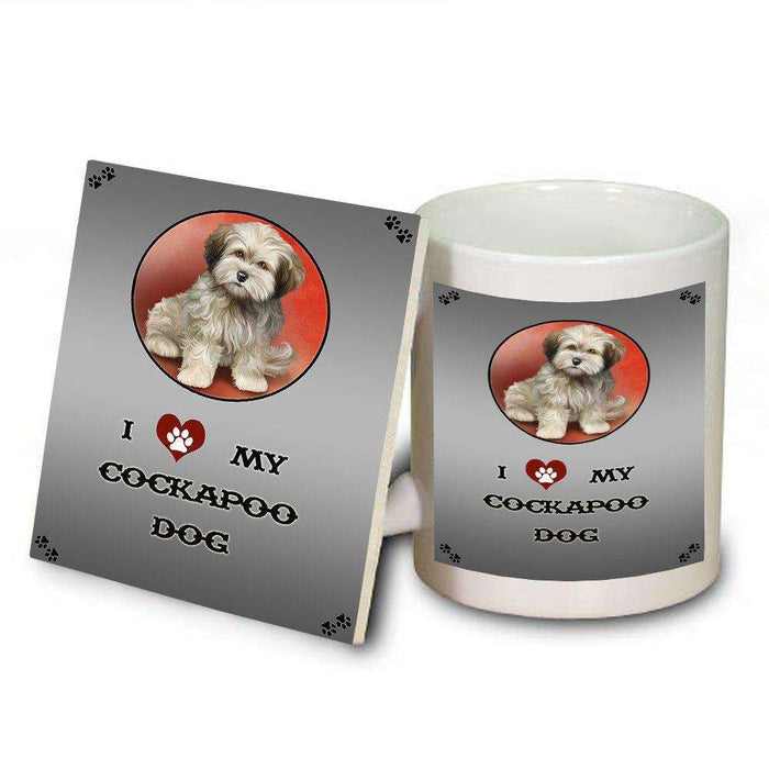I Love My Cockapoo Dog Mug and Coaster Set