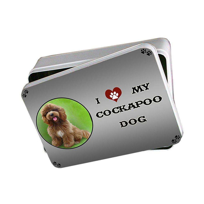 I Love My Cockapoo Dog Photo Storage Tin