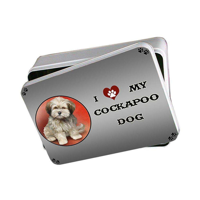 I Love My Cockapoo Dog Photo Storage Tin