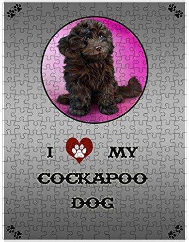 I Love My Cockapoo Dog Puzzle with Photo Tin