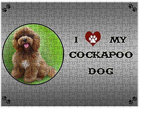 I Love My Cockapoo Dog Puzzle with Photo Tin