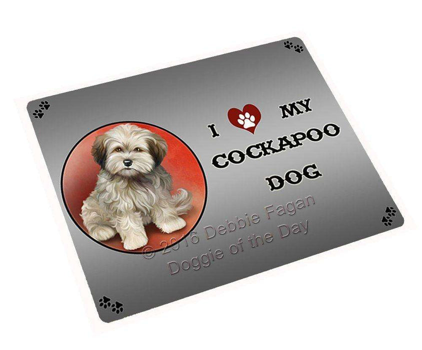 I Love My Cockapoo Dog Tempered Cutting Board (Small)