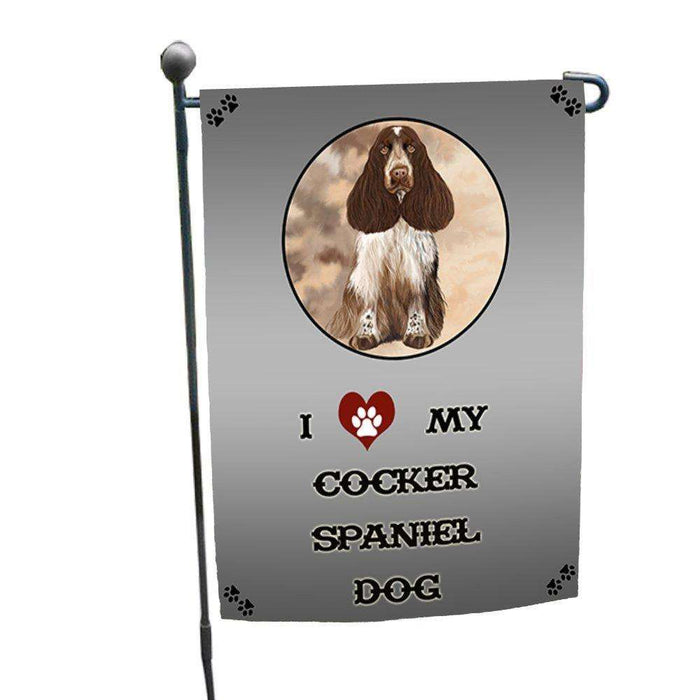 I Love My Cocker Spaniel Dog Garden Flag