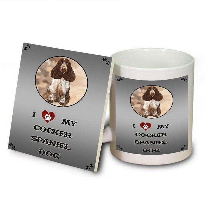 I Love My Cocker Spaniel Dog Mug and Coaster Set
