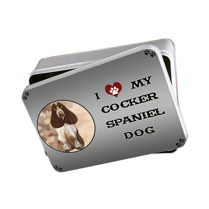 I Love My Cocker Spaniel Dog Photo Storage Tin