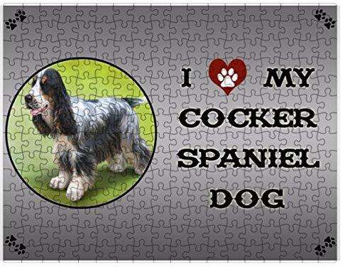 I Love My Cocker Spaniel Dog Puzzle with Photo Tin