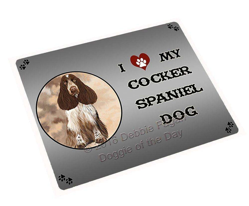 I Love My Cocker Spaniel Dog Tempered Cutting Board (Small)