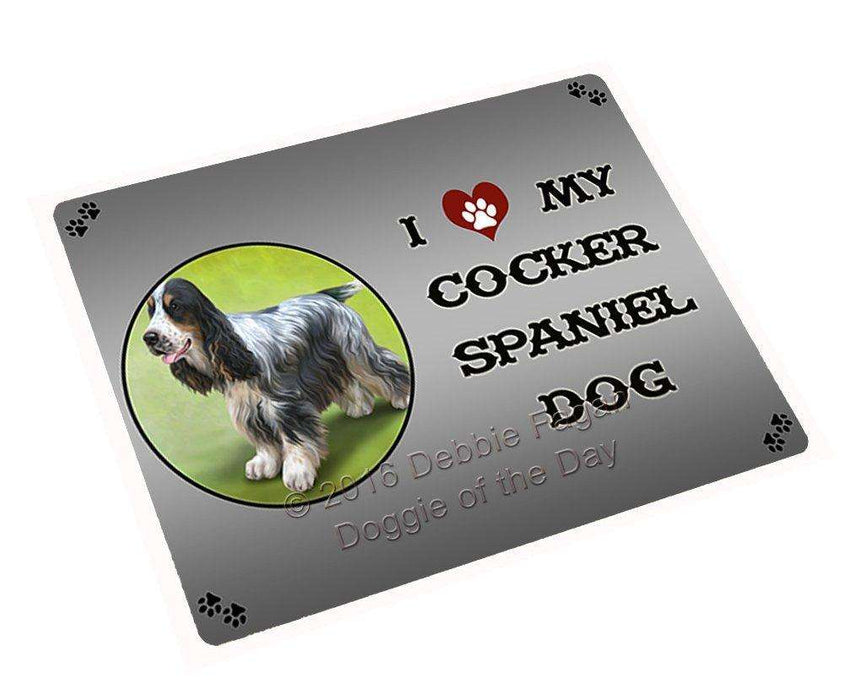 I Love My Cocker Spaniel Dog Tempered Cutting Board (Small)