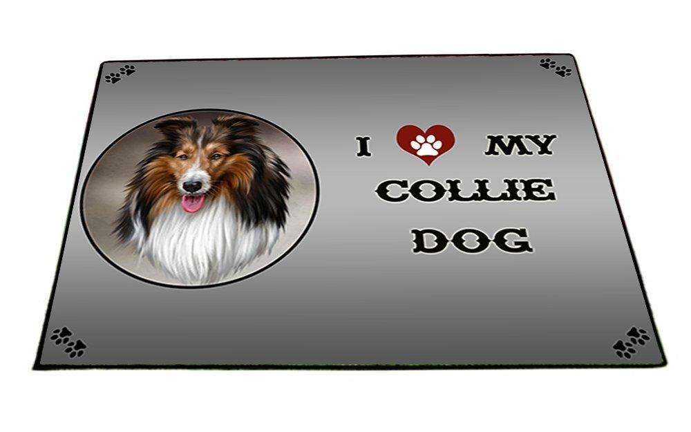 I Love My Collie Dog Indoor/Outdoor Floormat