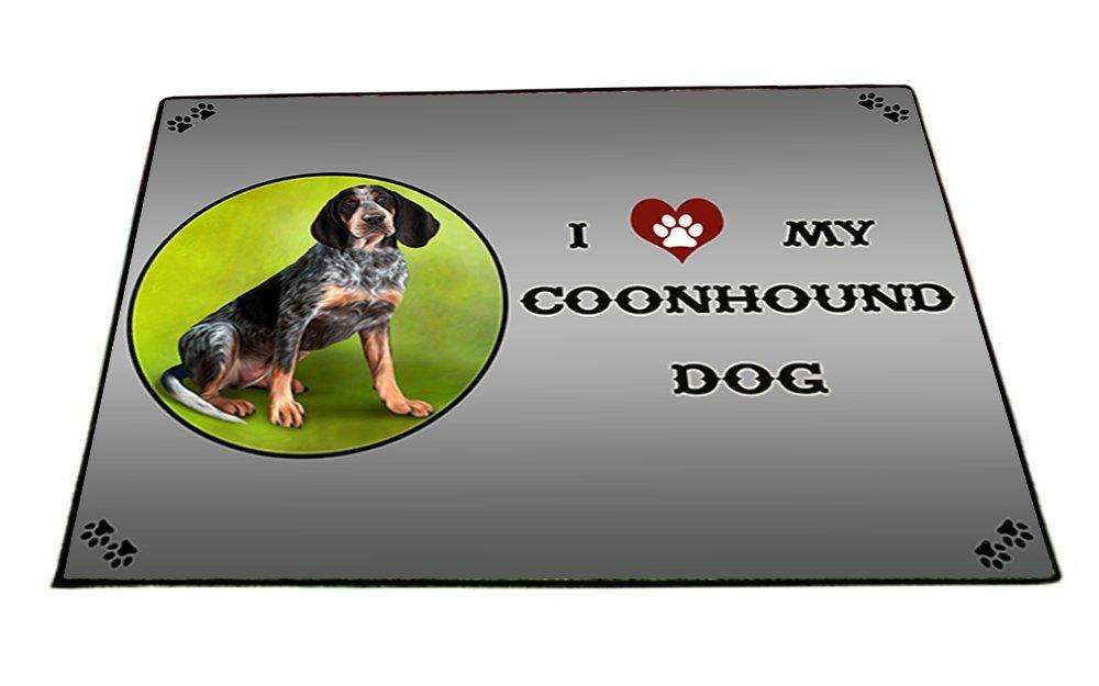 I Love My Coonhound Bluetick Dog Indoor/Outdoor Floormat