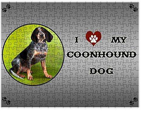 I Love My Coonhound Bluetick Dog Puzzle