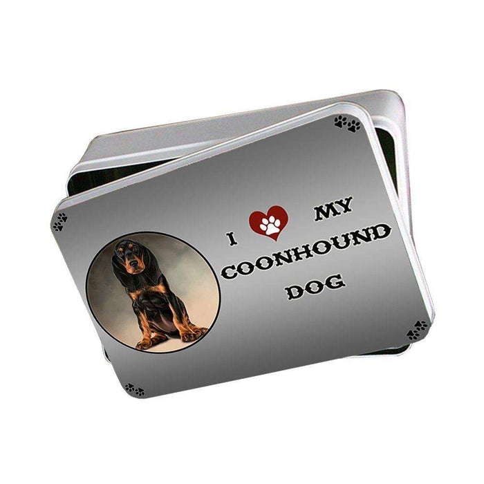 I Love My Coonhound Dog Photo Storage Tin