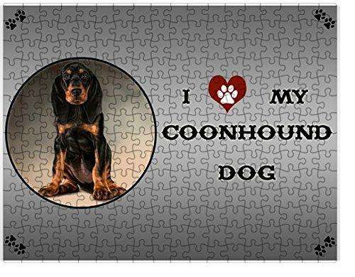 I Love My Coonhound Dog Puzzle