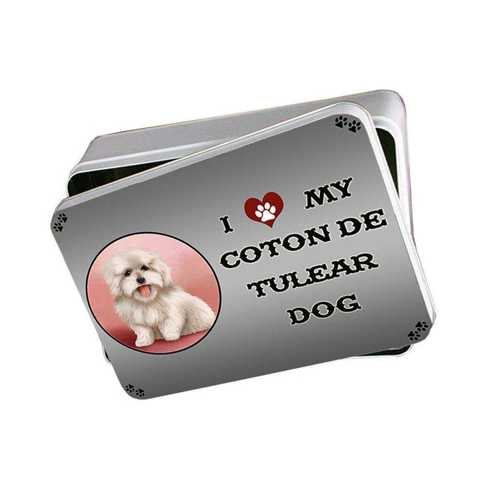 I Love My Coton De Tulear Dog Photo Storage Tin
