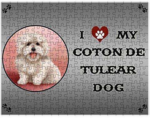 I Love My Coton De Tulear Dog Puzzle with Photo Tin