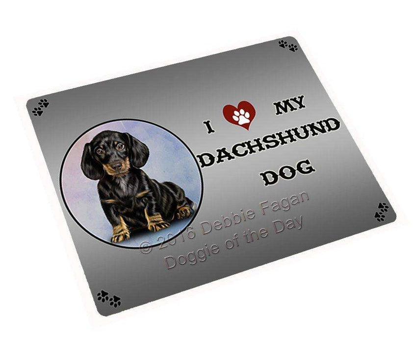 I Love My Dachshund Dog Tempered Cutting Board