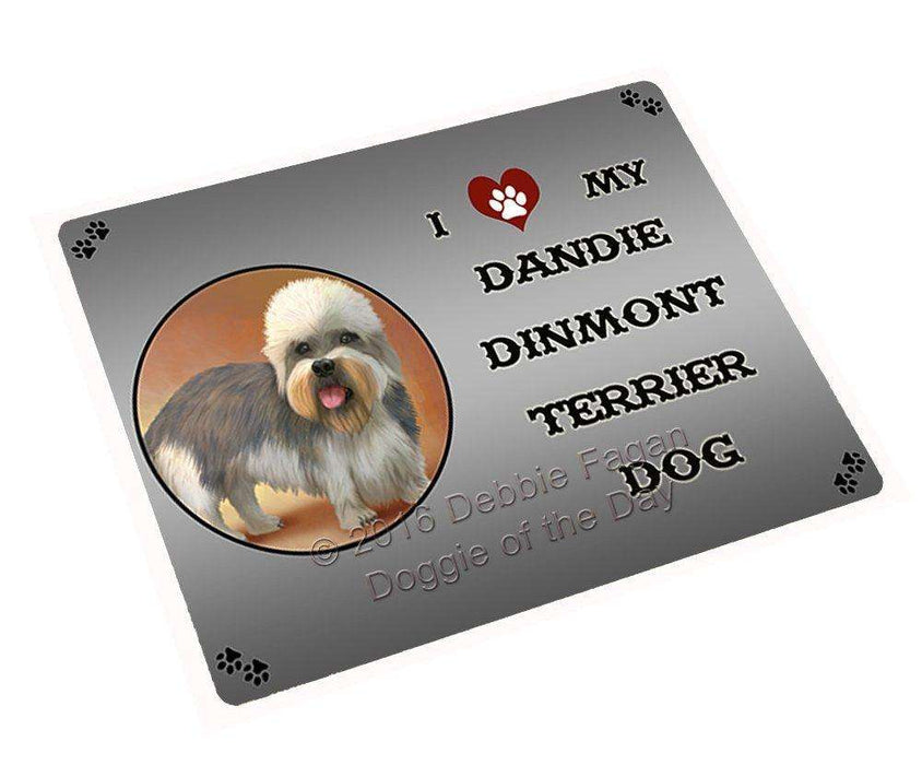 I Love My Dandie Dinmont Terrier Dog Art Portrait Print Woven Throw Sherpa Plush Fleece Blanket