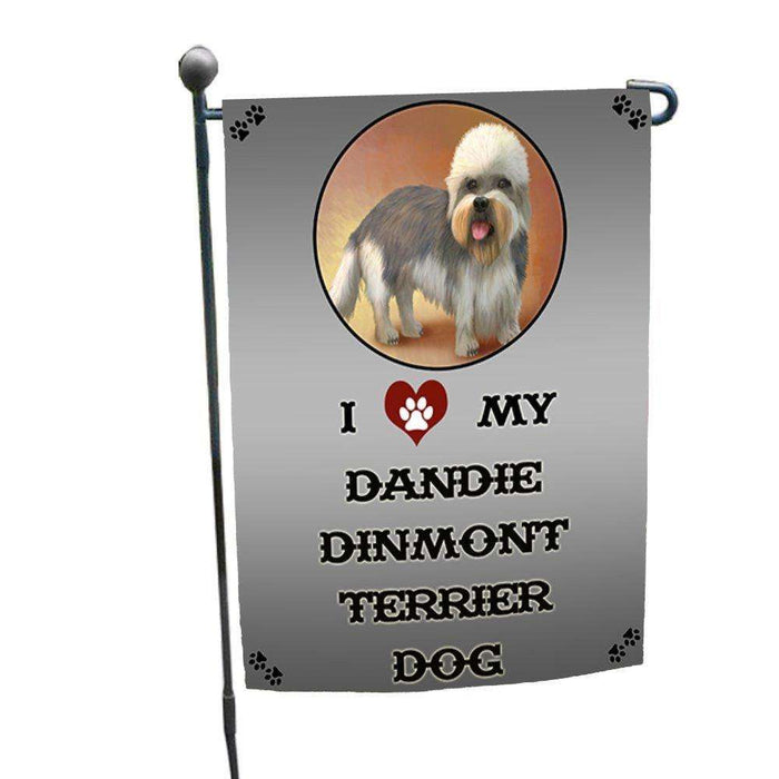 I Love My Dandie Dinmont Terrier Dog Garden Flag