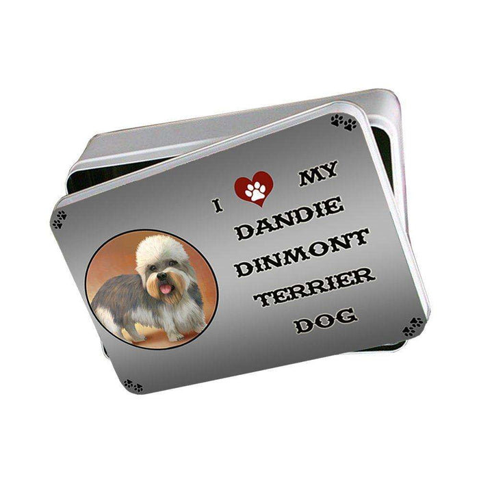 I Love My Dandie Dinmont Terrier Dog Photo Storage Tin