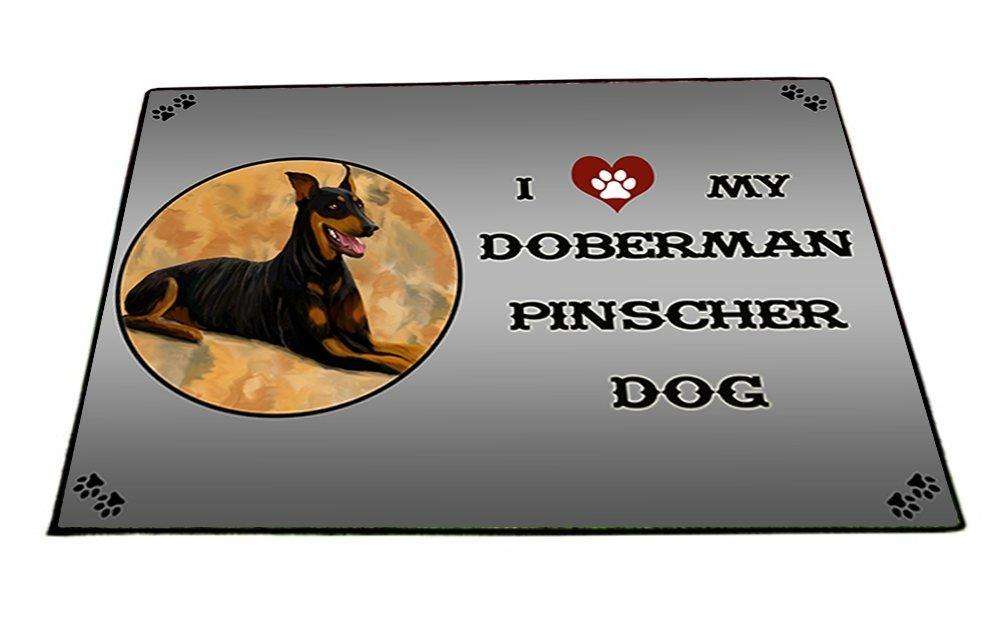 I Love My Doberman Pinscher Dog Indoor/Outdoor Floormat
