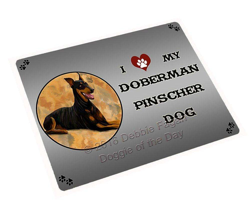 I Love My Doberman Pinscher Dog Large Refrigerator / Dishwasher Magnet