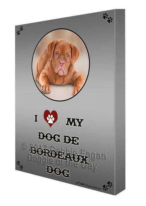 I Love My Dog De Bordeaux Canvas Wall Art D289