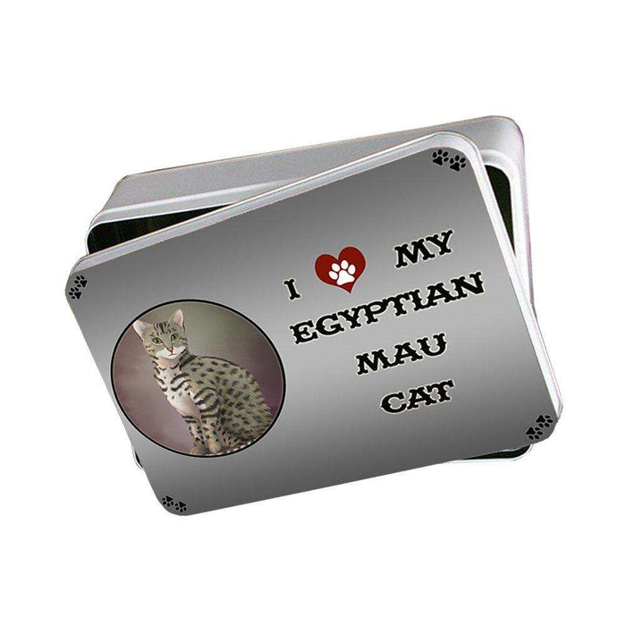 I Love My Egyptian Mau Cat Photo Storage Tin