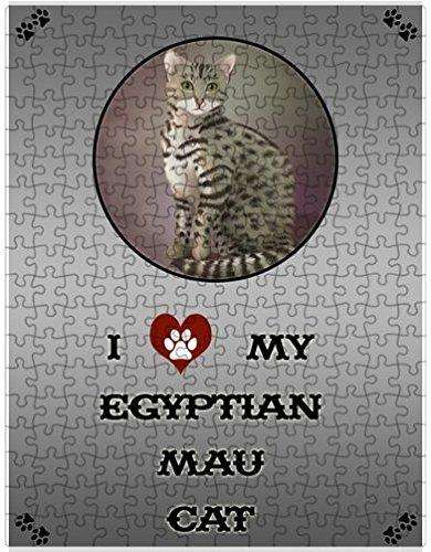 I Love My Egyptian Mau Cat Puzzle with Photo Tin