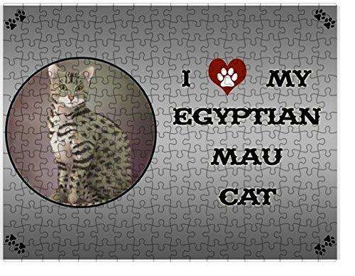 I Love My Egyptian Mau Cat Puzzle with Photo Tin
