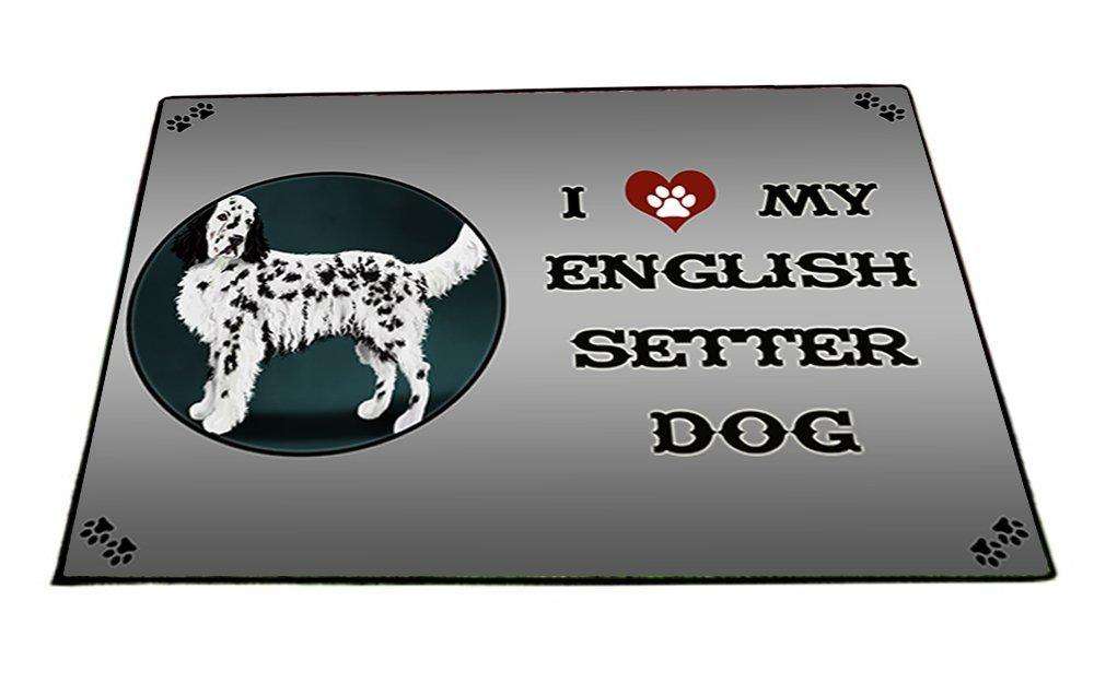 I Love My English Setter Dog Indoor/Outdoor Floormat