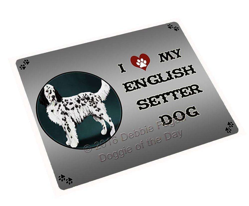 I Love My English Setter Dog Large Refrigerator / Dishwasher Magnet