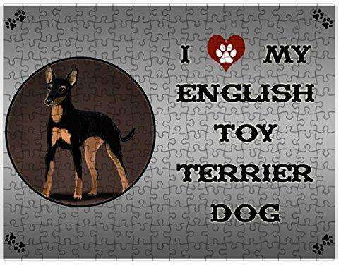 I Love My English Toy Terrier Dog Puzzle