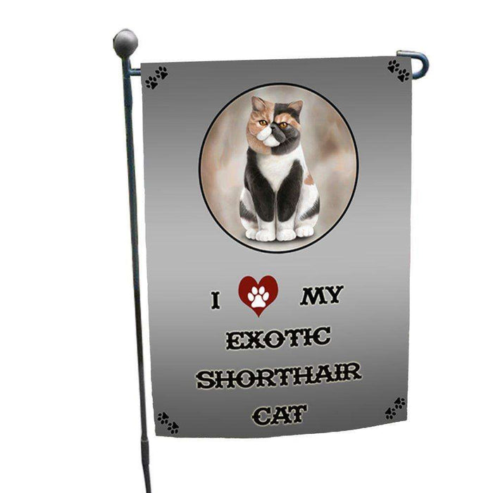 I Love My Exotic Shorthair Cat Garden Flag