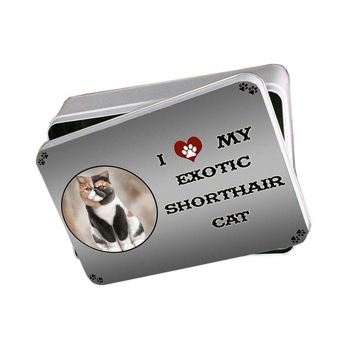 I Love My Exotic Shorthair Cat Photo Storage Tin