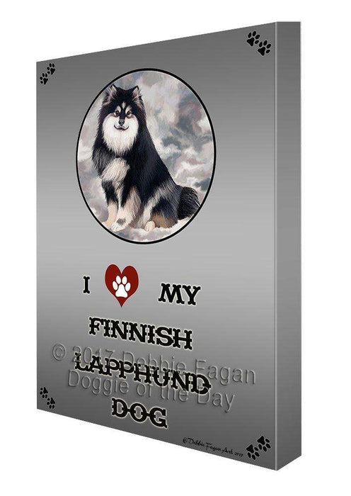 I Love My Finnish Lapphund Dog Canvas Wall Art D298