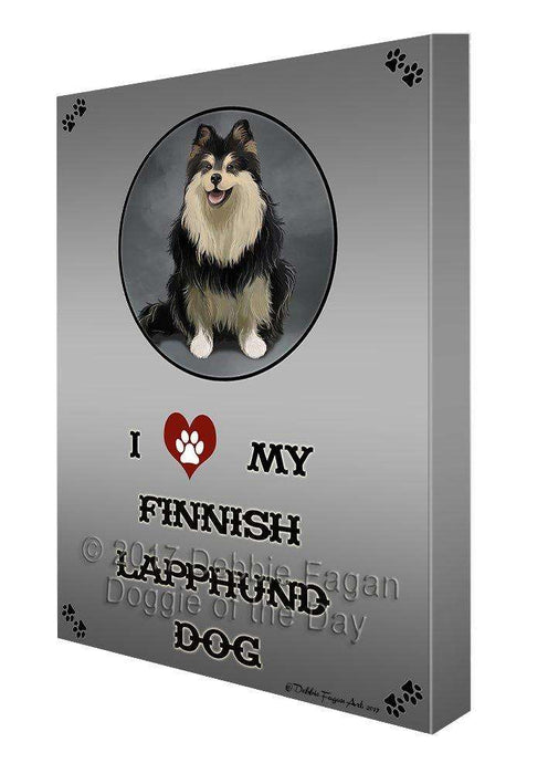 I Love My Finnish Lapphund Dog Canvas Wall Art D299
