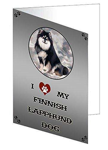 I love My Finnish Lapphund Dog Handmade Artwork Assorted Pets Greeting Cards and Note Cards with Envelopes for All Occasions and Holiday Seasons